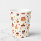 Cute Birthday Cakes Paper Party Cups 紙コップ (裏面)