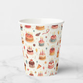 Cute Birthday Cakes Paper Party Cups 紙コップ (左)