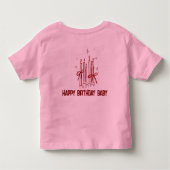 Cute Birthday Candle T-Shirt for Kids トドラーTシャツ (裏面)