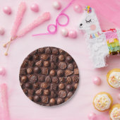 Cute Birthday Chocolate Unique Trendy Food ペーパープレート (パーティー)