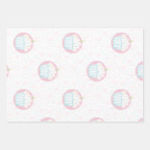 Cute Birthday Cupcake with Candle ラッピングペーパーシート (正面)