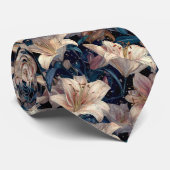 Cute Birthday Gifts For Him Lilies Floral ネクタイ (ロール)