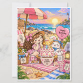 Cute Birthday Greeting Card – Blank Inside – Kawai カード (正面)