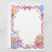 Cute Birthday Greeting Card – Blank Inside – Kawai カード (裏面)