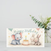 Cute Birthday Greeting with Animal Friends (スタンド正面)