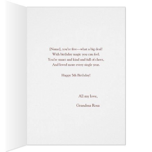 Cute Birthday MIlestone Card Great Granddaughter (内側 (右))