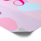 Cute birthday poster for little girls ポスター (角)