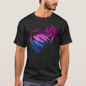 Cute Bisexual Irish Birish Leopard Shamrock Heart  Tシャツ (正面)