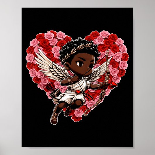 Cute Black African American Cud Shirt Decor Boys G ポスター (正面)