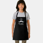 Cute Black and White Personalized Chef エプロン (インサイチュ)