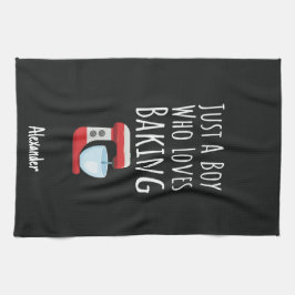 Cute Black Baking Gifts For Kids Baby Boys Baker キッチンタオル