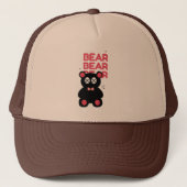 Cute black Bear Minimalist – Fun Modern Design  キャップ (正面)