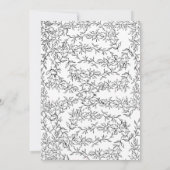 Cute Black Bow She's Tying The Knot Bridal Shower 招待状 (裏面)