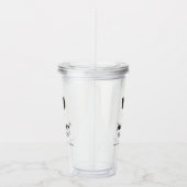 Cute Black Bow Tie & Buttons Best Man Wedding アクリルタンブラー (右)