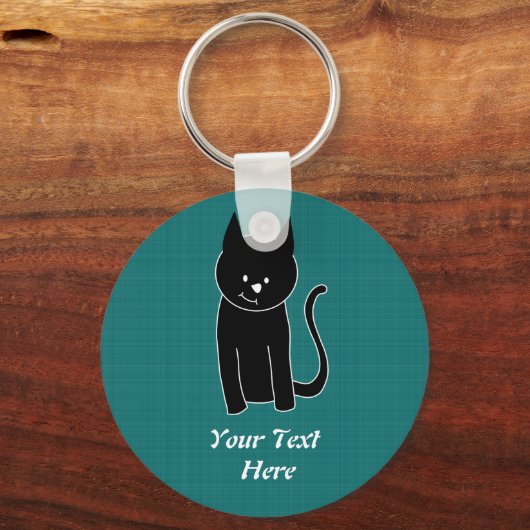 Cute Black Cat キーホルダー (正面)