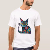 cute black cat design tシャツ (正面)