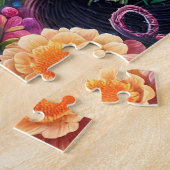 Cute Black Cat Flower Garden ジグソーパズル (側面)