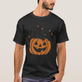 Cute Black Cat Jack-Ou2019-Lantern Pumpkin Fall Ha Tシャツ (正面)