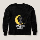 Cute Black Cat on Moon - Full Moon Friend (デザイン正面)