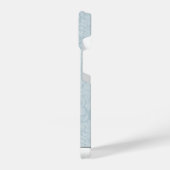 Cute Black Cat Peeking Kawaii Cartoon Blue Damask iPhoneケース (左側面)