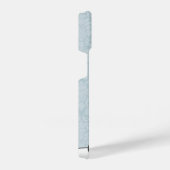 Cute Black Cat Peeking Kawaii Cartoon Blue Damask iPhoneケース (右側面)