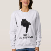 Cute Black Cat Photo Funny Quote Personalized Pet スウェットシャツ (正面)