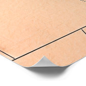 Cute Black Cat Reading in Bathroom ポスター (角)