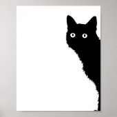 Cute Black Cat Side Look Poster for Cat Lovers ポスター (正面)
