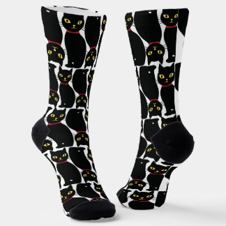 Cute Black Cat Socks Gift for Black Cat Lovers ソックス