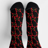 Cute Black Cat Socks Gift for Black Cat Lovers  ソックス (上部)
