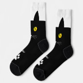 Cute Black Cat Socks Gift for Cat Lovers ソックス (左)
