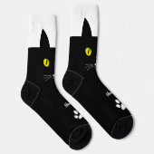 Cute Black Cat Socks Gift for Cat Lovers ソックス (右)