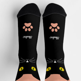Cute Black Cat Socks Gift for Cat Lovers ソックス
