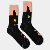 Cute Black Cat Socks Gift for Cat Lovers ソックス (右)