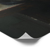 Cute Black Cat Witch With Dark Botanicals, Dark ポスター (角)