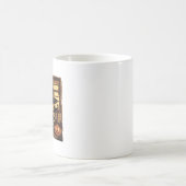 Cute Black Cat Witch with Pumpkin Bucket コーヒーマグカップ (中央)