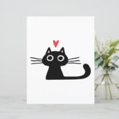 Cute Black Cat with Heart  Kitten Valentine Classi (スタンド正面)