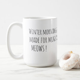 Cute Black Cat with Pink Bow Tie  コーヒーマグカップ