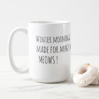 Cute Black Cat with Pink Bow Tie コーヒーマグカップ