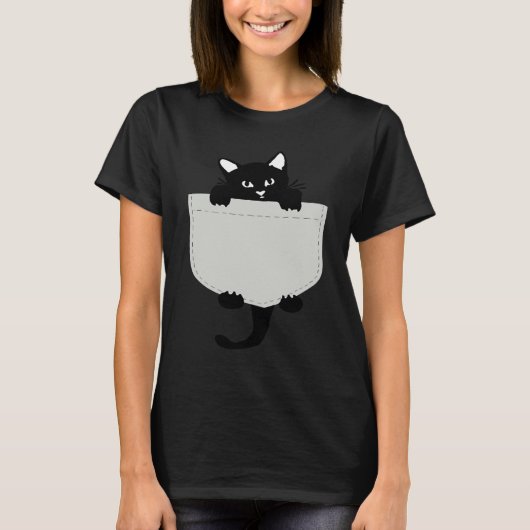 Cute Black cat You are my Meow Cat In Pocket Cute  Tシャツ (正面)