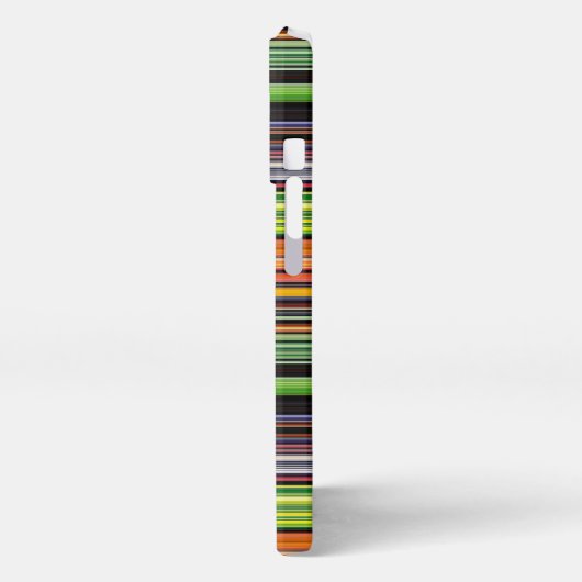 Cute black colorful stripes iPhoneケース (左側面)