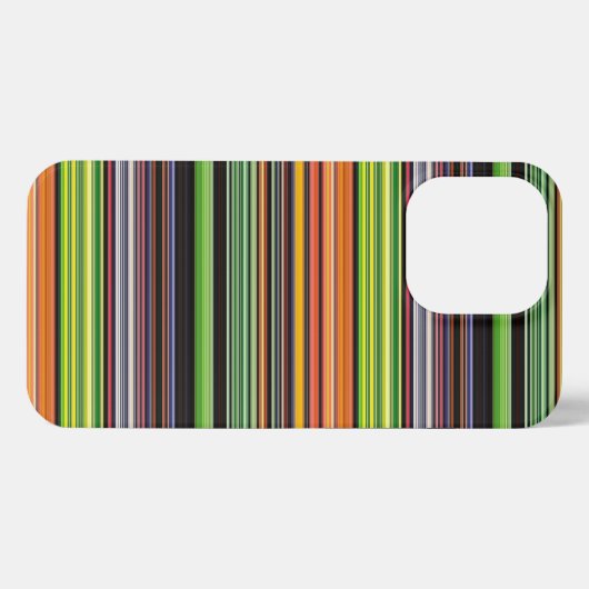 Cute black colorful stripes iPhoneケース (裏面横)