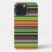 Cute black colorful stripes iPhoneケース (裏面)