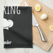 Cute Black Cooking Gifts For Baby Boys Kids Chef キッチンタオル (四つ折り)