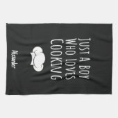 Cute Black Cooking Gifts For Baby Boys Kids Chef キッチンタオル (横)