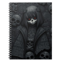 Cute black dark Skull Halloween obscure anime