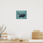 Cute Black Duck Kids Room Personalized ポスター (キッチン)