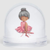 Cute Black Girl Ballet Dancer Pink Tutu (裏面)