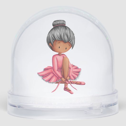 Cute Black Girl Ballet Dancer Pink Tutu (裏面)