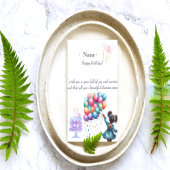 Cute Black Girl Personalized Birthday Card | Afro  サンキューカード